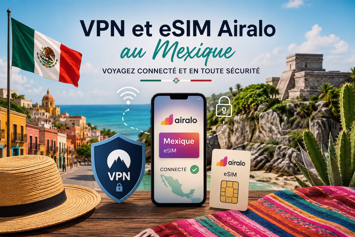 Voyageur connecté avec son téléphone via eSIM à l’étranger