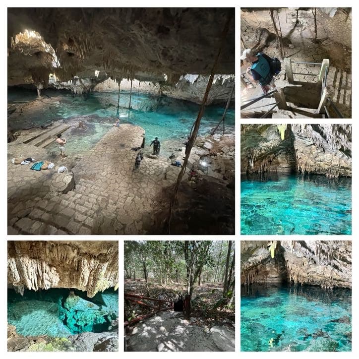 Cenote Taak Bi Ha, grotte souterraine aux eaux turquoise, Riviera Maya, Mexique