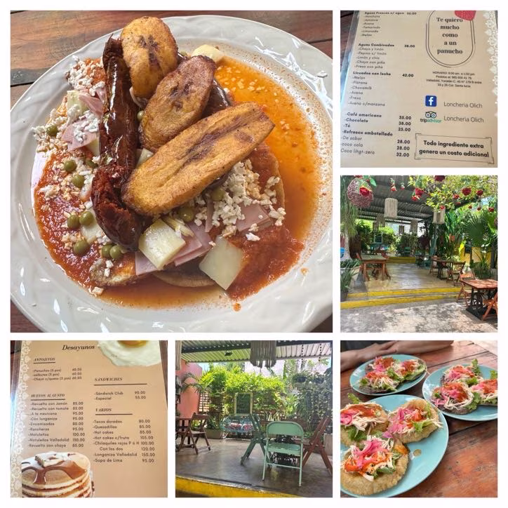 Plats typiques abordables au Loncheria Alich à Valladolid, Yucatán