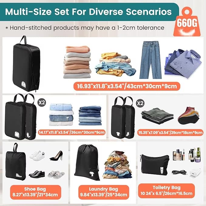 Cubes compressibles pour valise cabine — organisation et gain de place